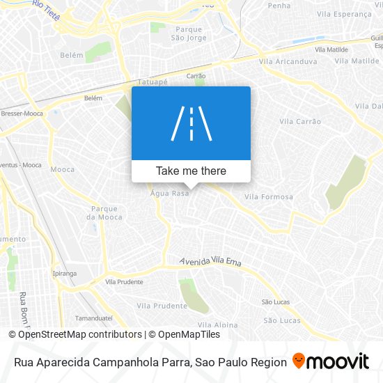 Mapa Rua Aparecida Campanhola Parra