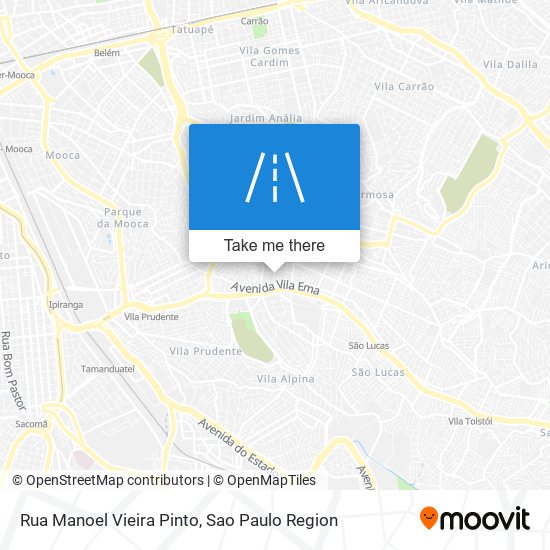 Mapa Rua Manoel Vieira Pinto