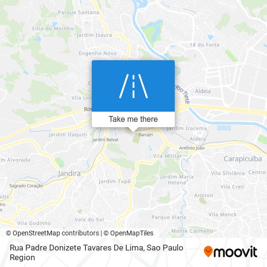 Mapa Rua Padre Donizete Tavares De Lima