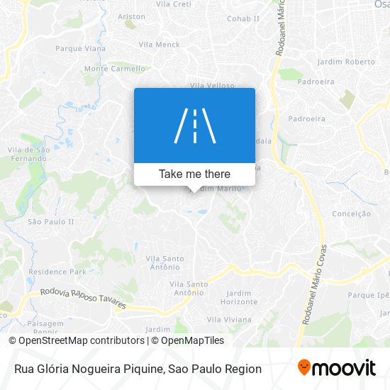 Rua Glória Nogueira Piquine map