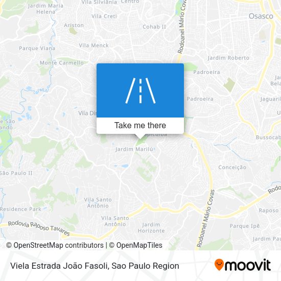 Viela Estrada João Fasoli map
