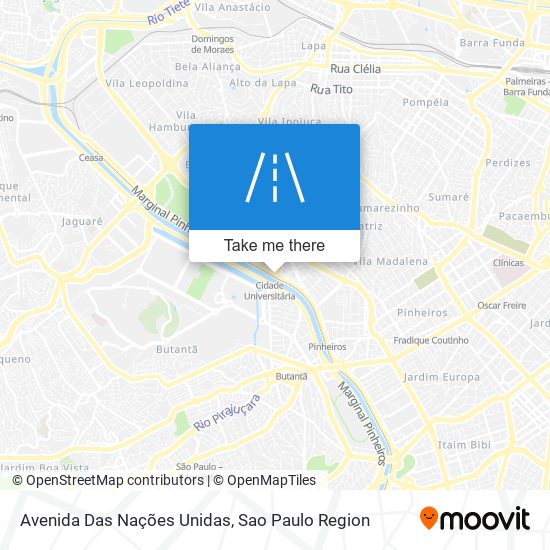 Avenida Das Nações Unidas map