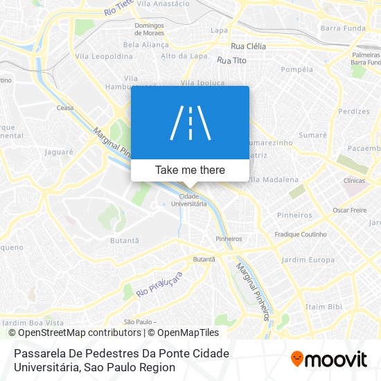 Passarela De Pedestres Da Ponte Cidade Universitária map