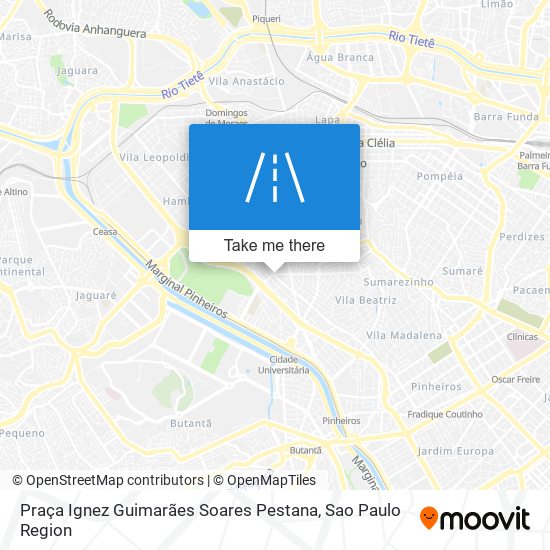 Mapa Praça Ignez Guimarães Soares Pestana