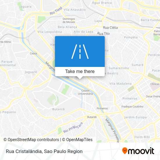 Rua Cristalândia map