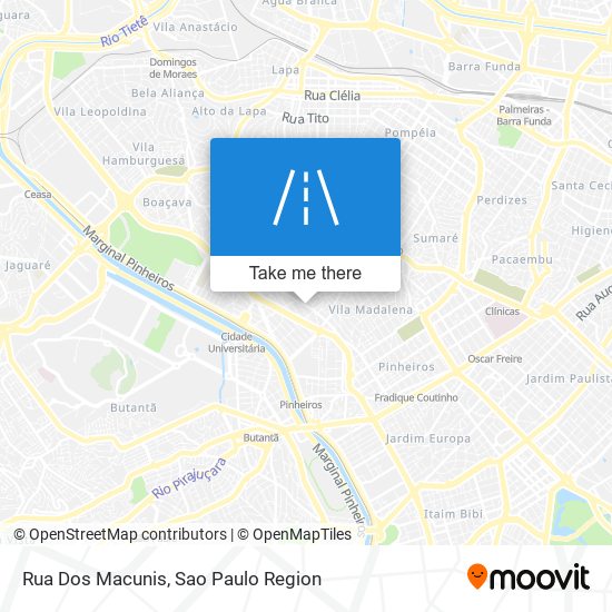 Rua Dos Macunis map