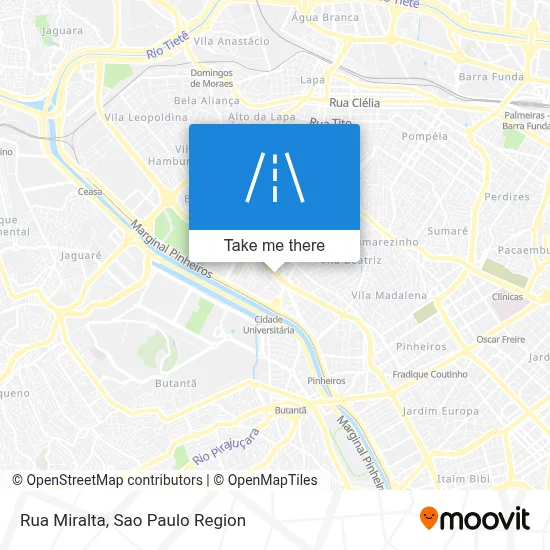 Rua Miralta map