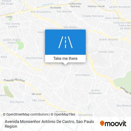 Mapa Avenida Monsenhor Antônio De Castro