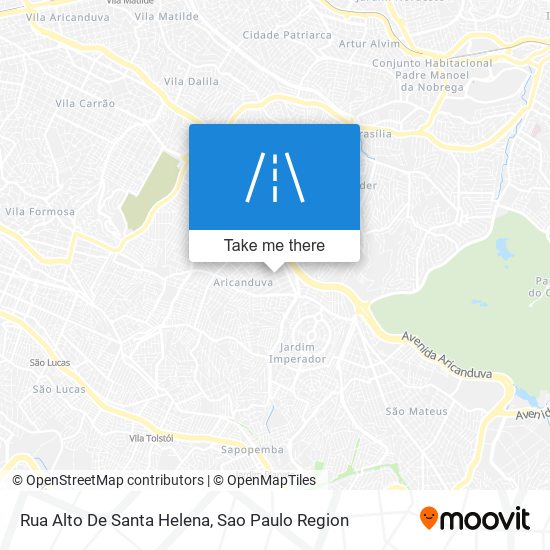 Mapa Rua Alto De Santa Helena