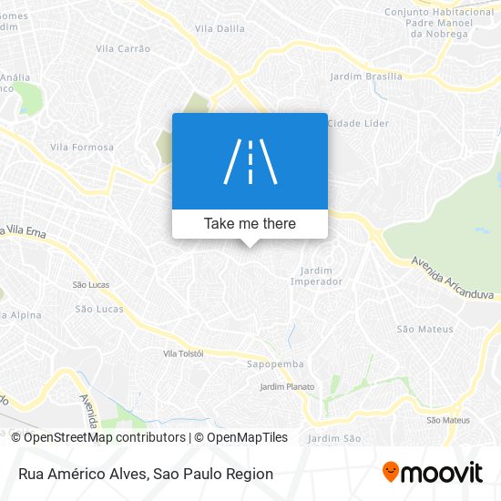 Mapa Rua Américo Alves