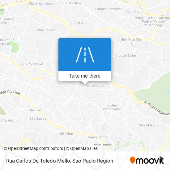 Mapa Rua Carlos De Toledo Mello