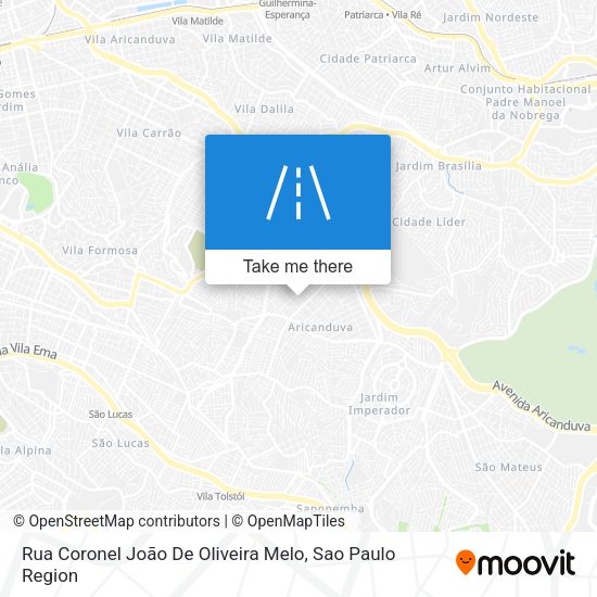 Rua Coronel João De Oliveira Melo map