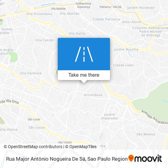 Mapa Rua Major Antônio Nogueira De Sá