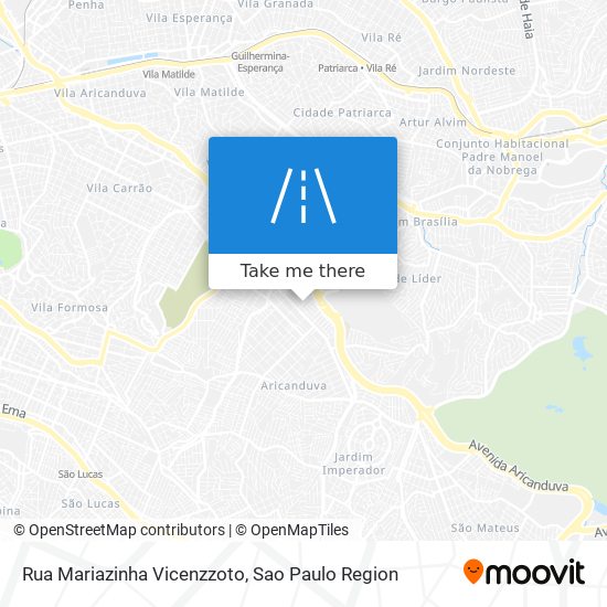 Mapa Rua Mariazinha Vicenzzoto