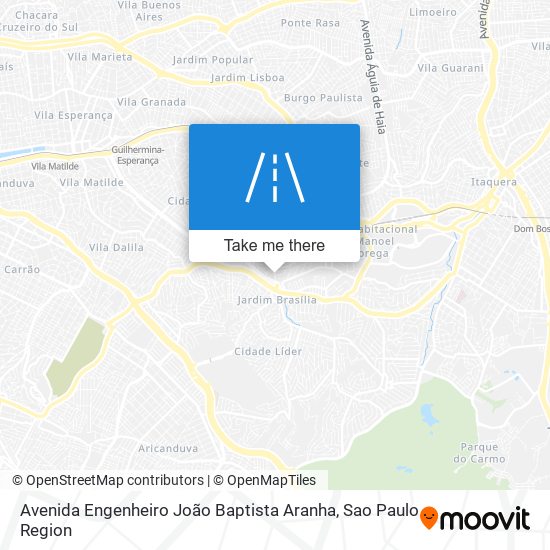 Mapa Avenida Engenheiro João Baptista Aranha