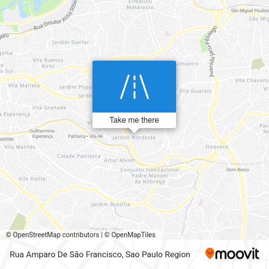 Rua Amparo De São Francisco map