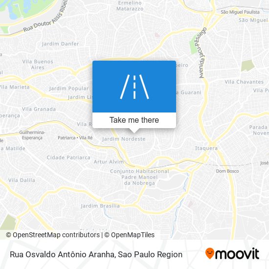 Mapa Rua Osvaldo Antônio Aranha