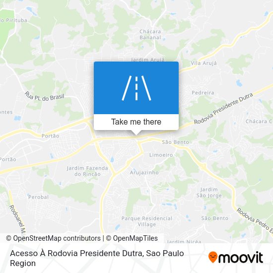 Acesso À Rodovia Presidente Dutra map
