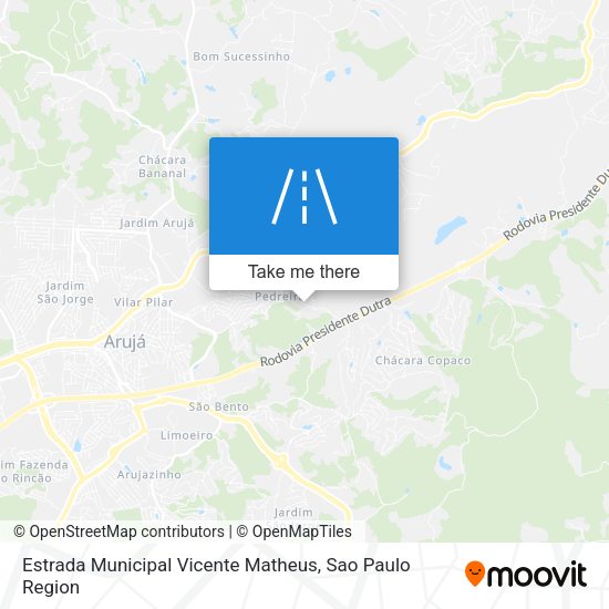 Estrada Municipal Vicente Matheus map