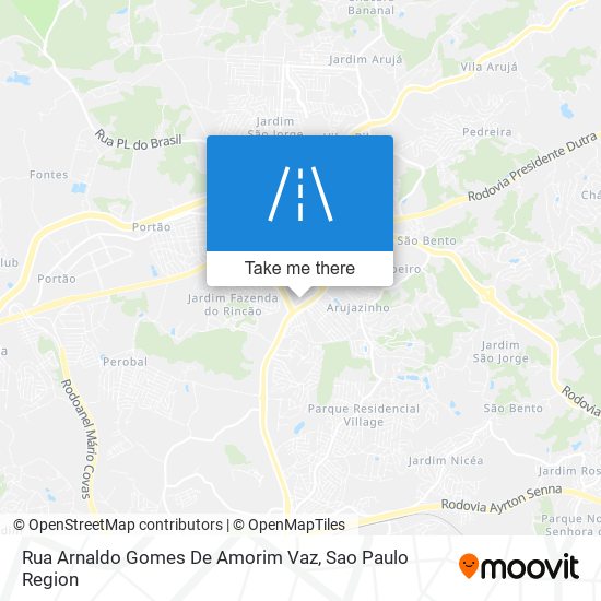 Rua Arnaldo Gomes De Amorim Vaz map