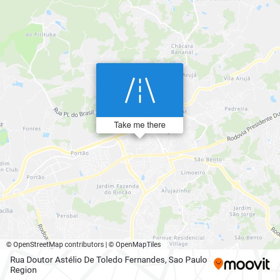 Rua Doutor Astélio De Toledo Fernandes map