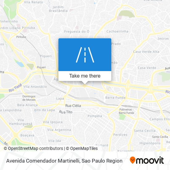 Mapa Avenida Comendador Martinelli