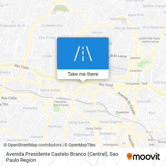 Mapa Avenida Presidente Castelo Branco (Central)