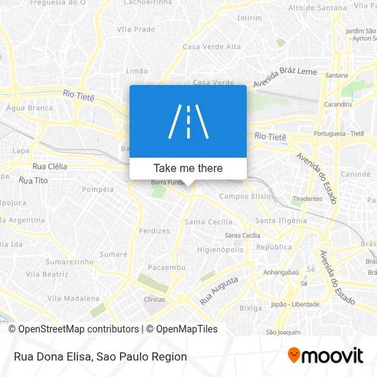 Rua Dona Elisa map