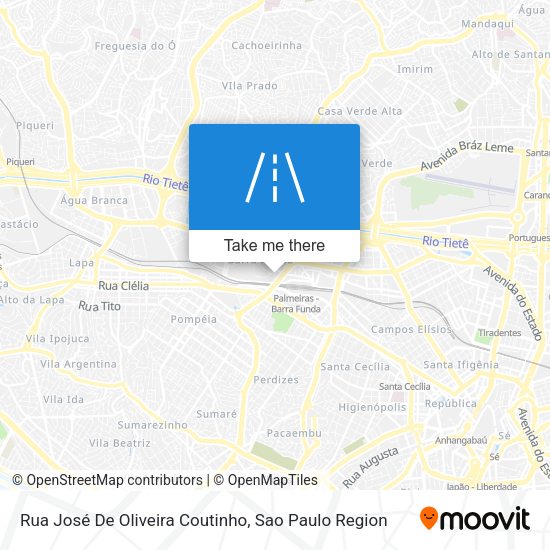 Rua José De Oliveira Coutinho map