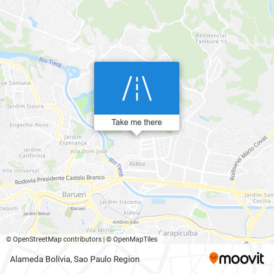 Mapa Alameda Bolívia