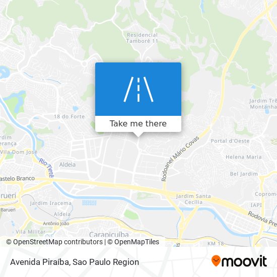 Mapa Avenida Piraíba