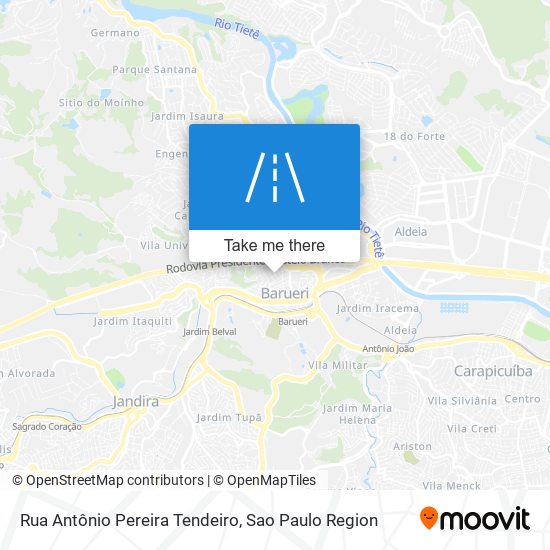 Mapa Rua Antônio Pereira Tendeiro