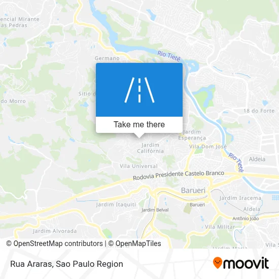 Rua Araras map