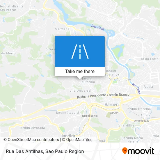 Rua Das Antilhas map