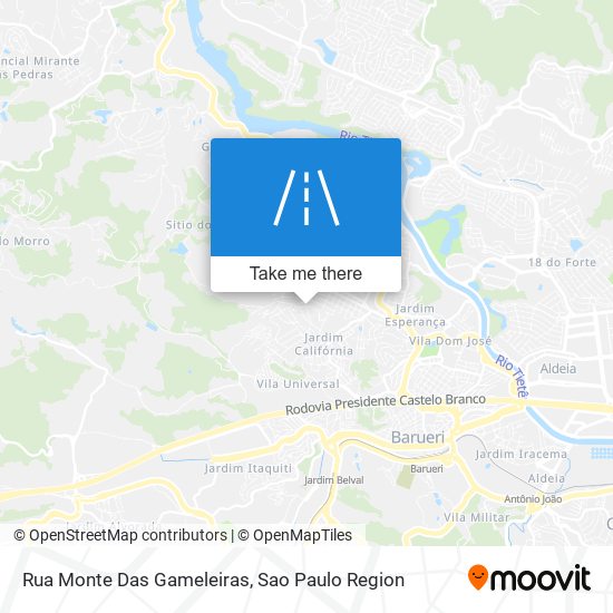 Mapa Rua Monte Das Gameleiras