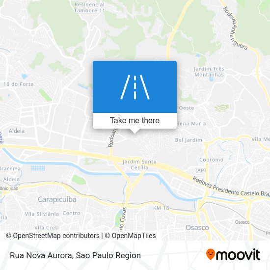 Rua Nova Aurora map