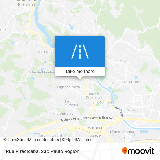 Rua Piracicaba map
