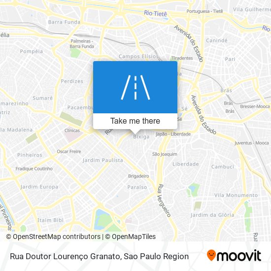 Mapa Rua Doutor Lourenço Granato