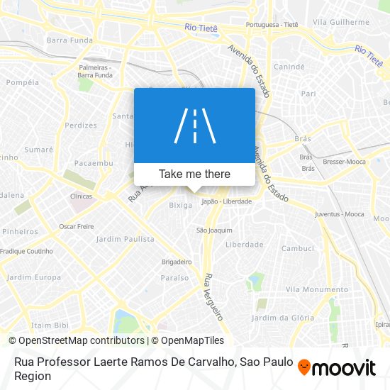 Mapa Rua Professor Laerte Ramos De Carvalho