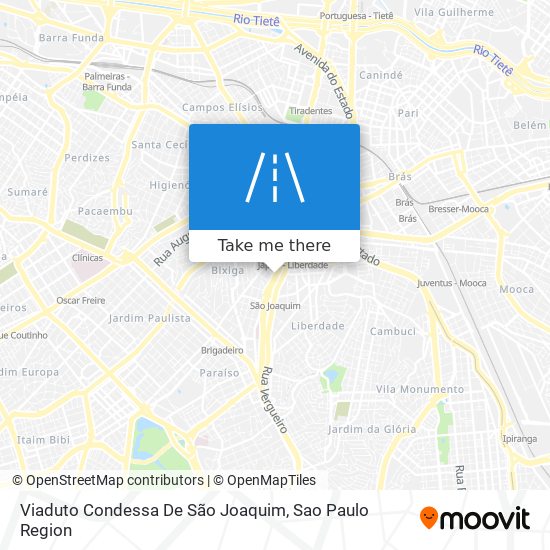 Mapa Viaduto Condessa De São Joaquim