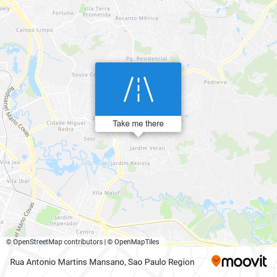 Rua Antonio Martins Mansano map