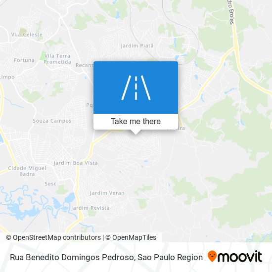 Mapa Rua Benedito Domingos Pedroso