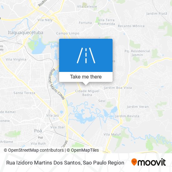 Mapa Rua Izidoro Martins Dos Santos