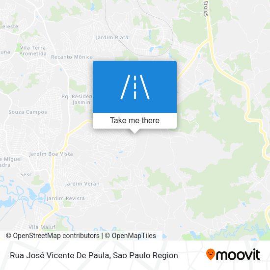 Rua José Vicente De Paula map