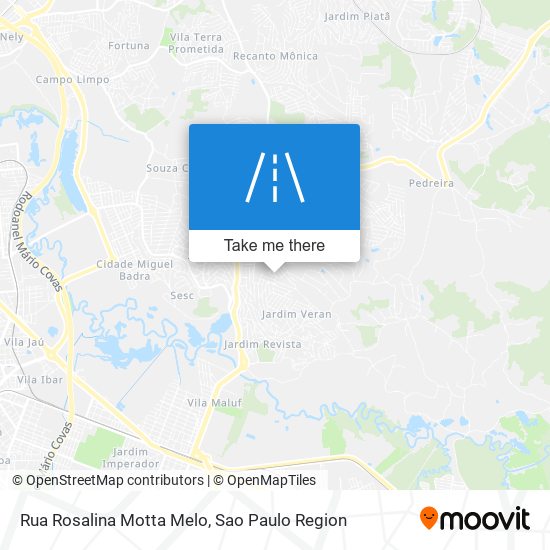 Mapa Rua Rosalina Motta Melo