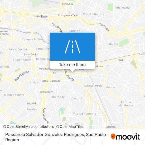 Mapa Passarela Salvador Gonzalez Rodrigues