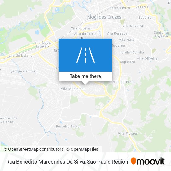 Mapa Rua Benedito Marcondes Da Silva