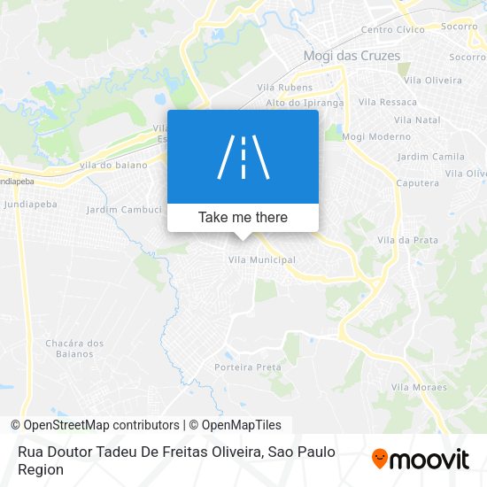 Rua Doutor Tadeu De Freitas Oliveira map