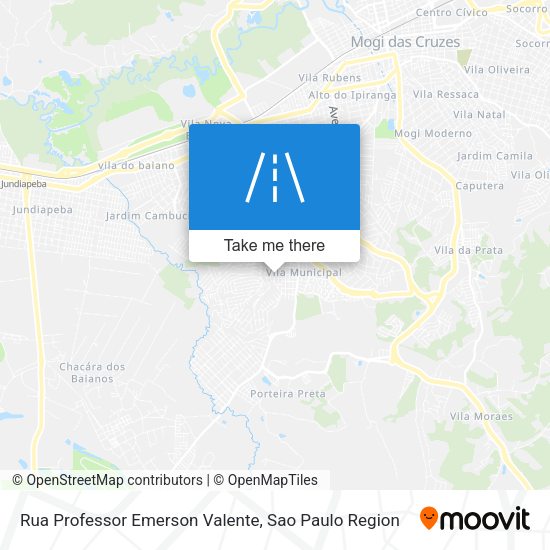 Rua Professor Emerson Valente map