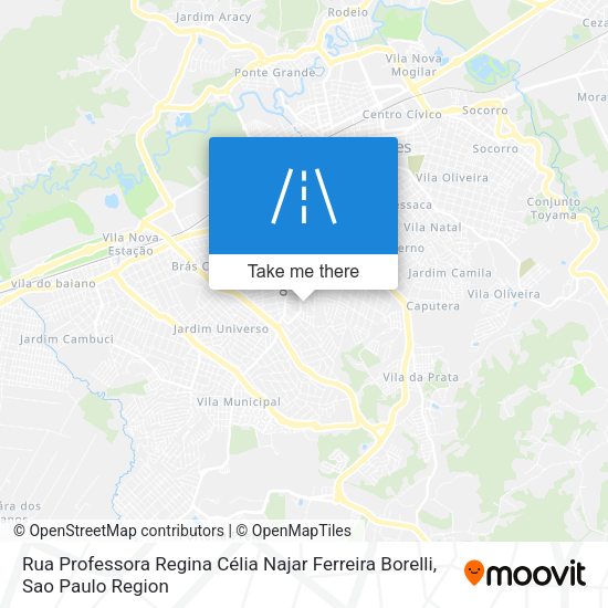 Rua Professora Regina Célia Najar Ferreira Borelli map